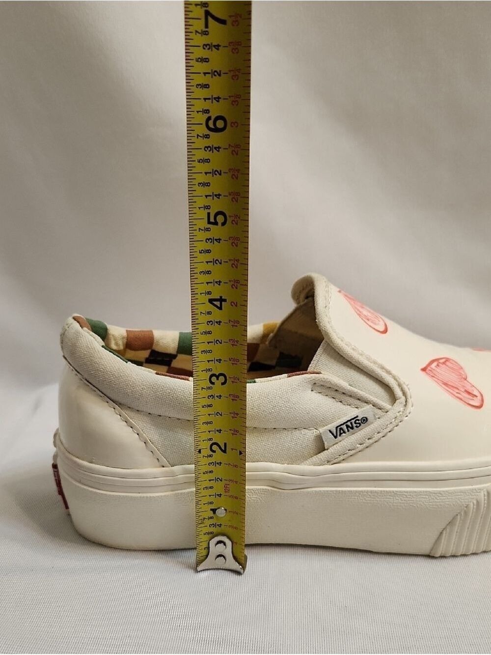 Vans × Karina Rozunko Heart Slip-on Platform Sneakers (W Size 5.5) - Picture 13 of 14